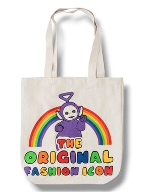 The Teletubbies Tinky Winky "The Original Fashion Icon" Canvas Tote Bag - NWT